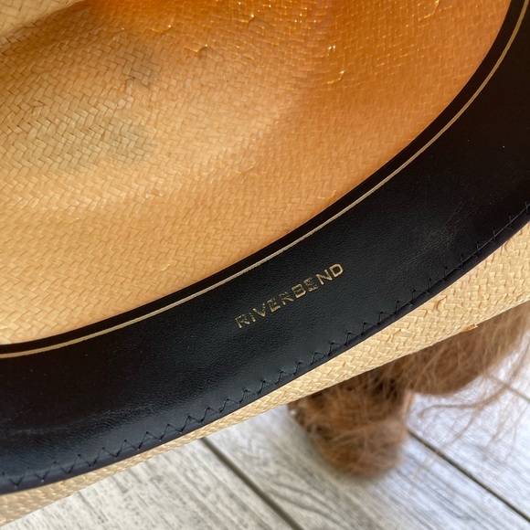 Riverbend Bangora Straw Cattlemen Tan Western Style Hat Size Small - Picture 3 of 8